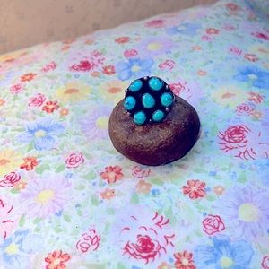 Handmade sw Turquoise/sterling silver ring size 7